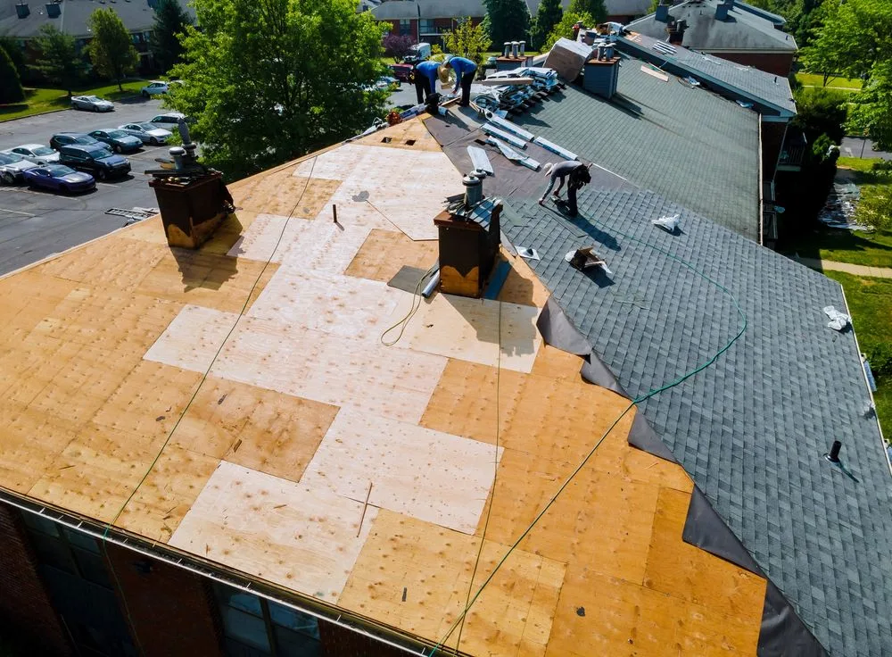 Roof replacement on apartment complex as part of HAWK capital improvement program